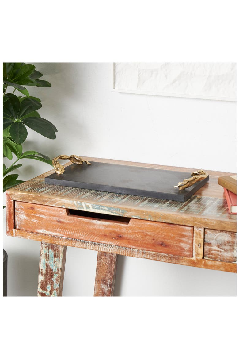 Ornate Marble Tray, Alternate, color, BLACK