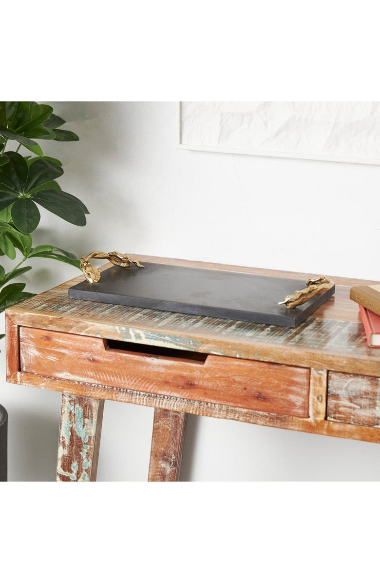 VIVIAN LUNE HOME Ornate Marble Tray, Alternate, color,