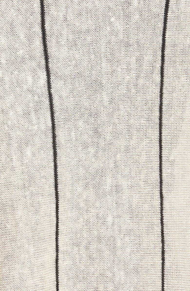 Eileen Fisher Pinstripe Organic Linen Poncho, Alternate, color, 