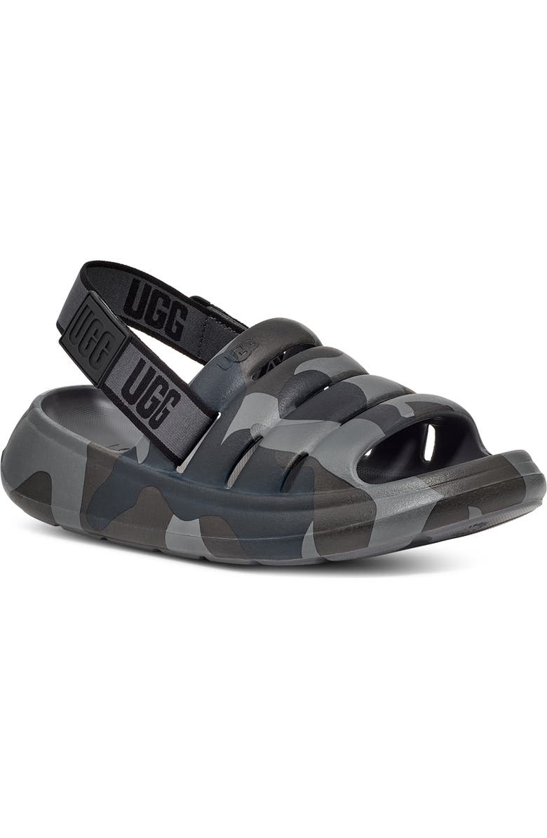 UGG<sup>®</sup> Sport Yeah Water Resistant Slingback Sandal, Main, color, Black/Black