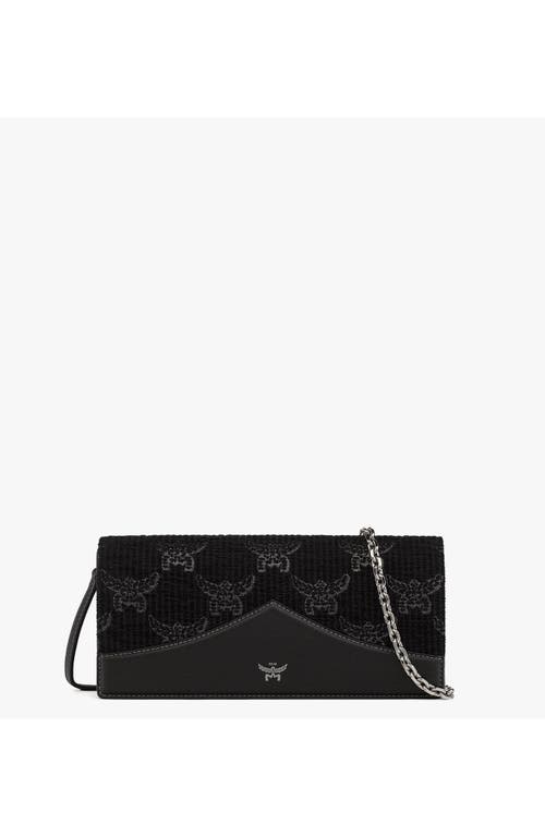 Mcm Diamond Clutch In Black