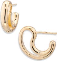 Bottega Veneta Mini Cutout Teardrop Earrings