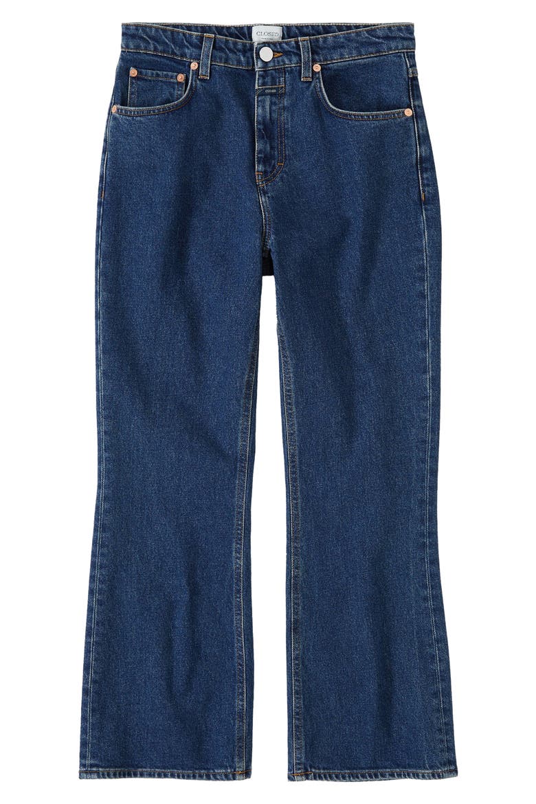 Hi-Sun High Waist Ankle Flare Jeans, Alternate, color, DARK BLUE