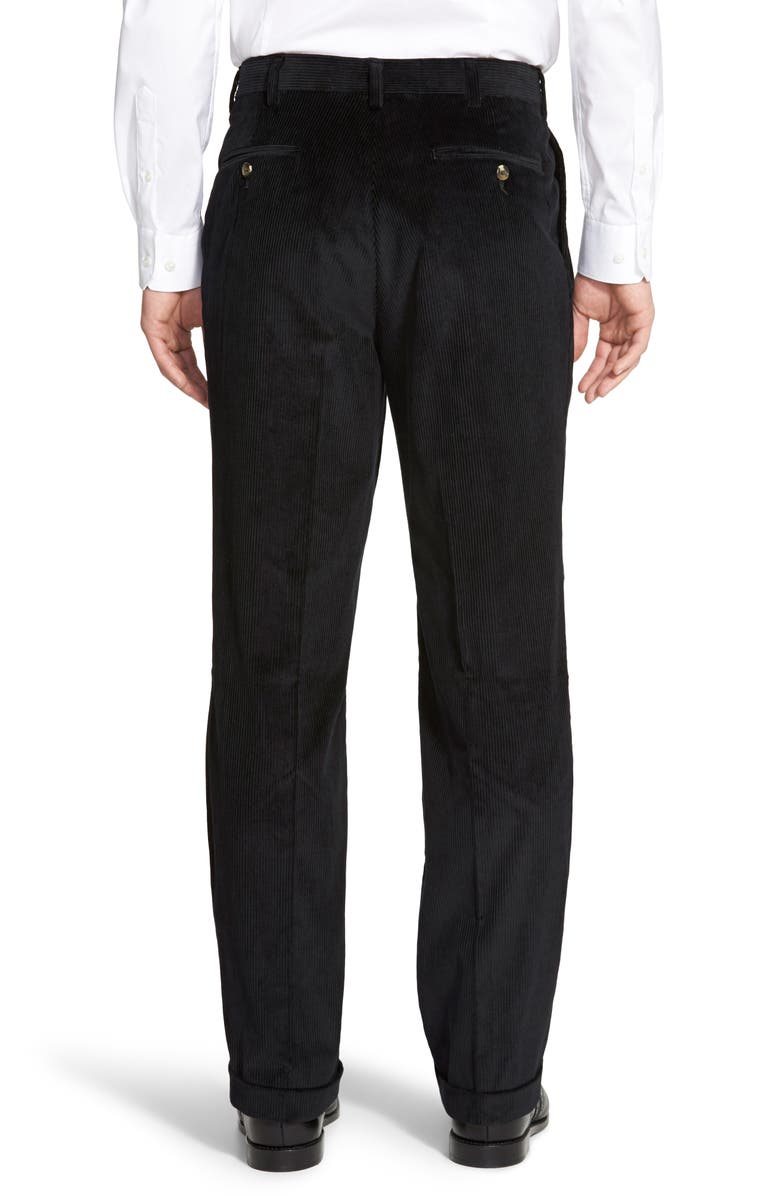 Berle Pleated Classic Fit Corduroy Trousers, Alternate, color, 