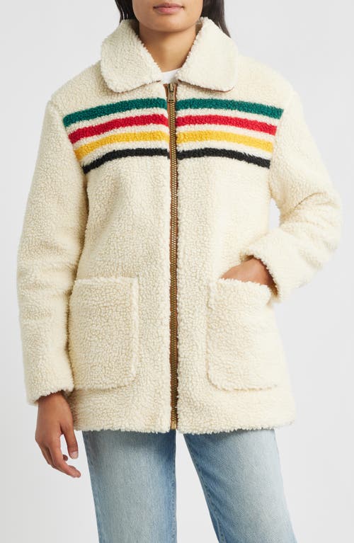 Pendleton Glacier Sunset High Pile Fleece Jacket In Neutral