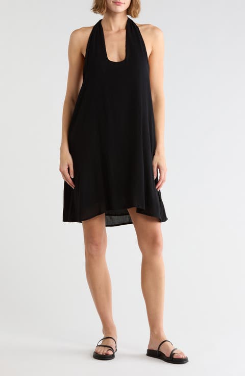 Halter Neck Open Back Cover-Up Dress