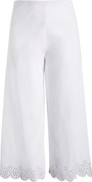 Lysse Eyelet Embroidered Wide Leg Crop Pants