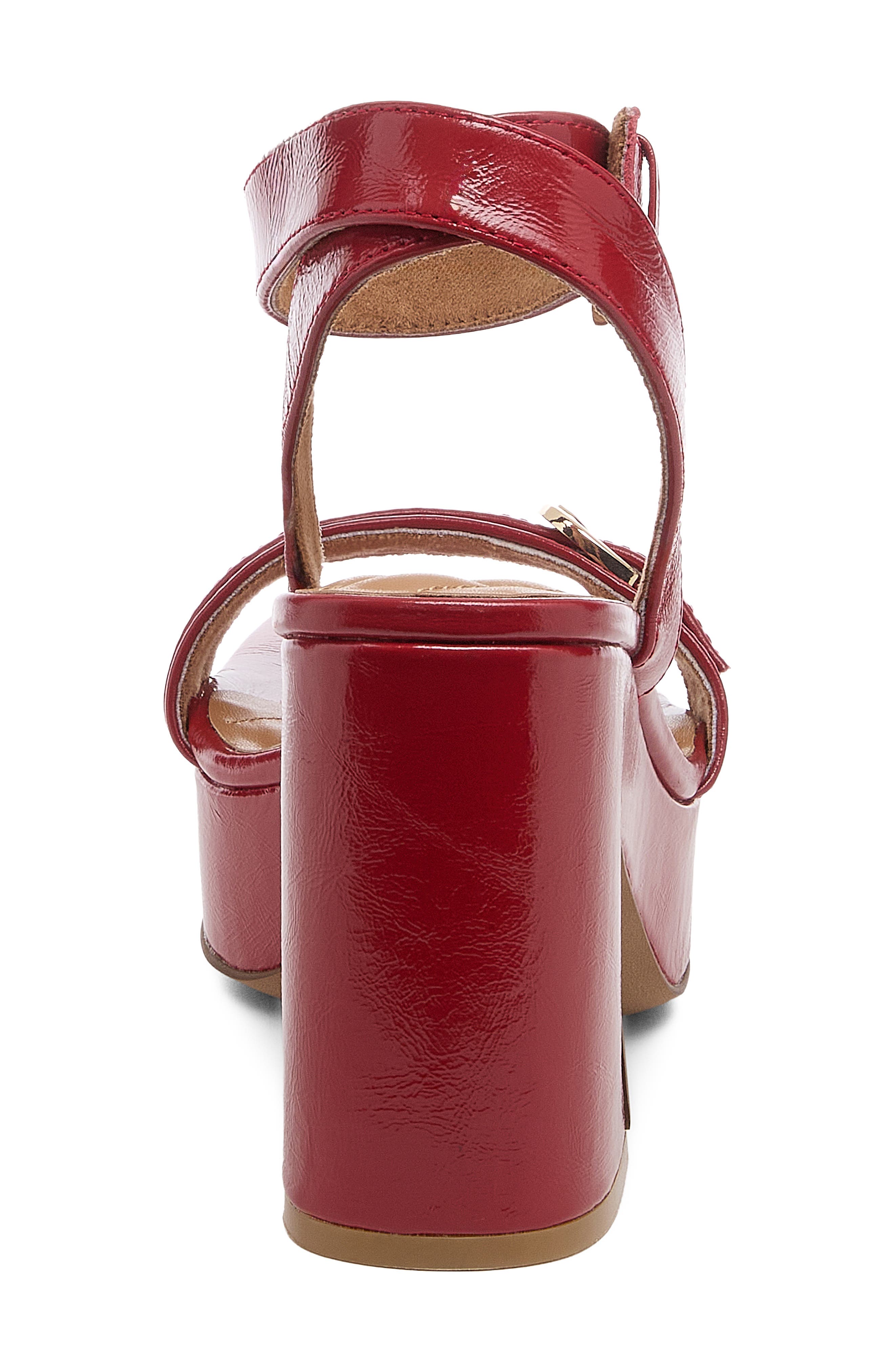 Wendy Ankle Strap Platform Sandal, Alternate, color, CRIMSON