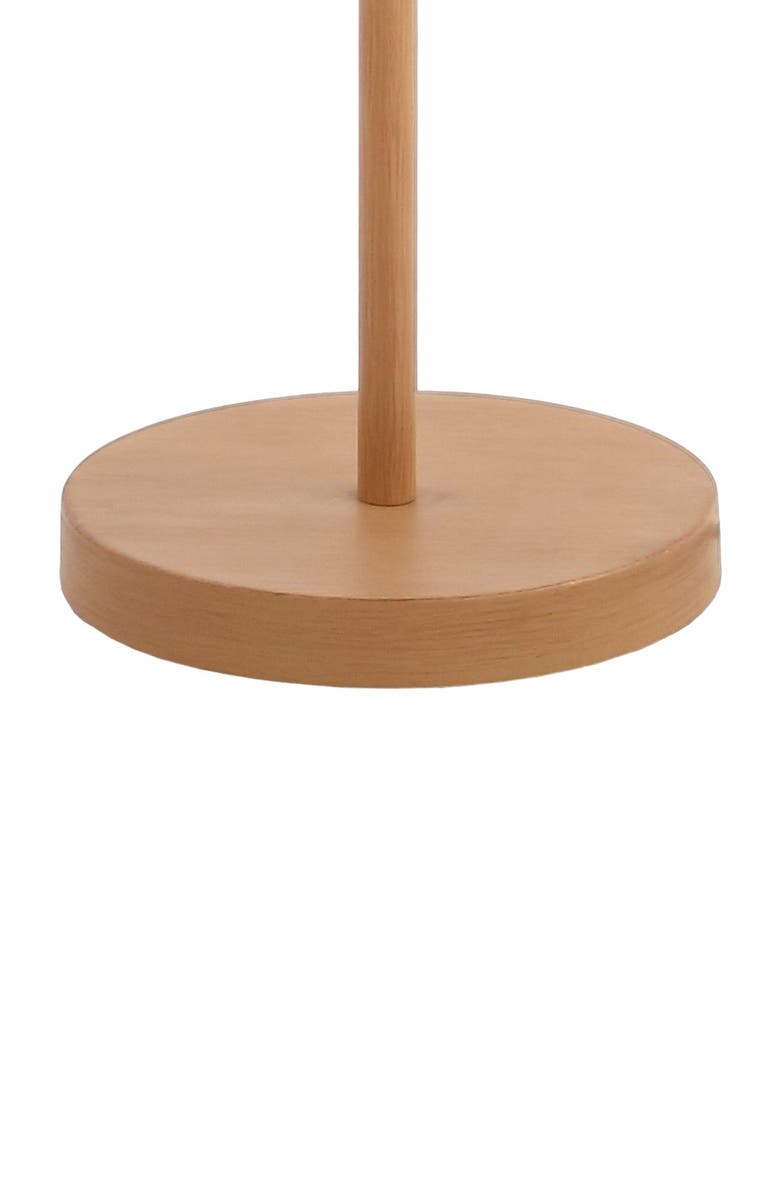 JONATHAN Y Nando 61" 2-Light Coastal Bohemian Iron/Rattan LED Floor Lamp with Pull-Chain, Brown Wood Finish, Alternate, color, Brown Wood Finish