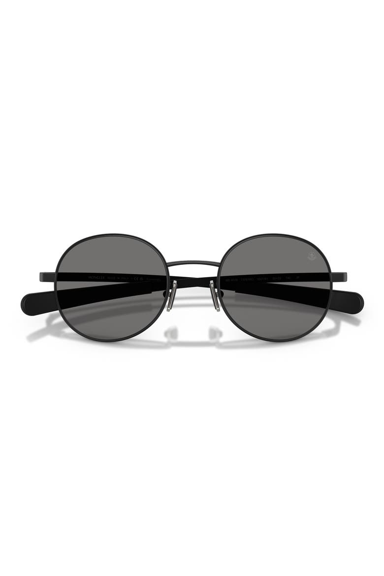 Centro 50mm Polarized Oval Sunglasses, Alternate, color, MATTE BLACK / DARK GREY