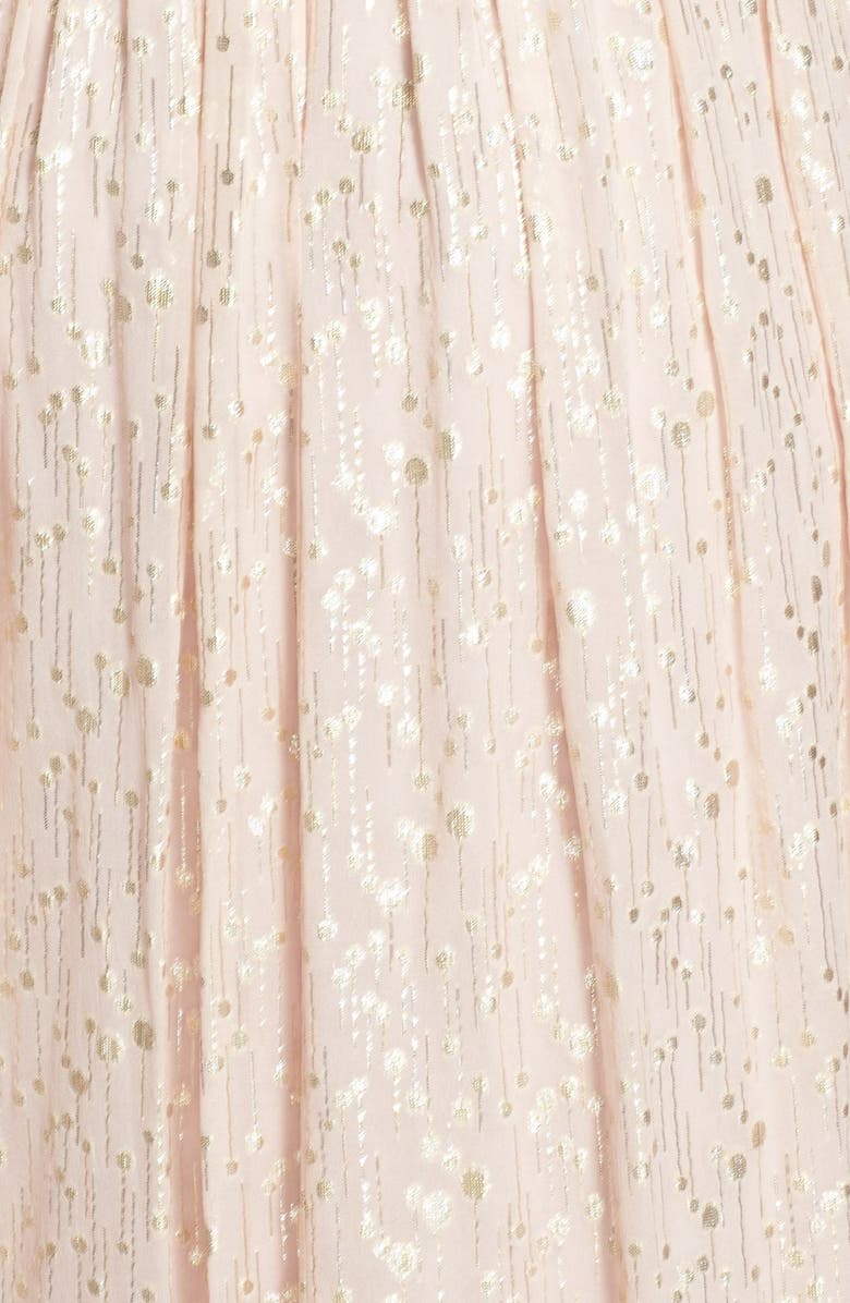 ERIN erin fetherston 'Coralie' Foiled Silk Chiffon Gown, Alternate, color, 