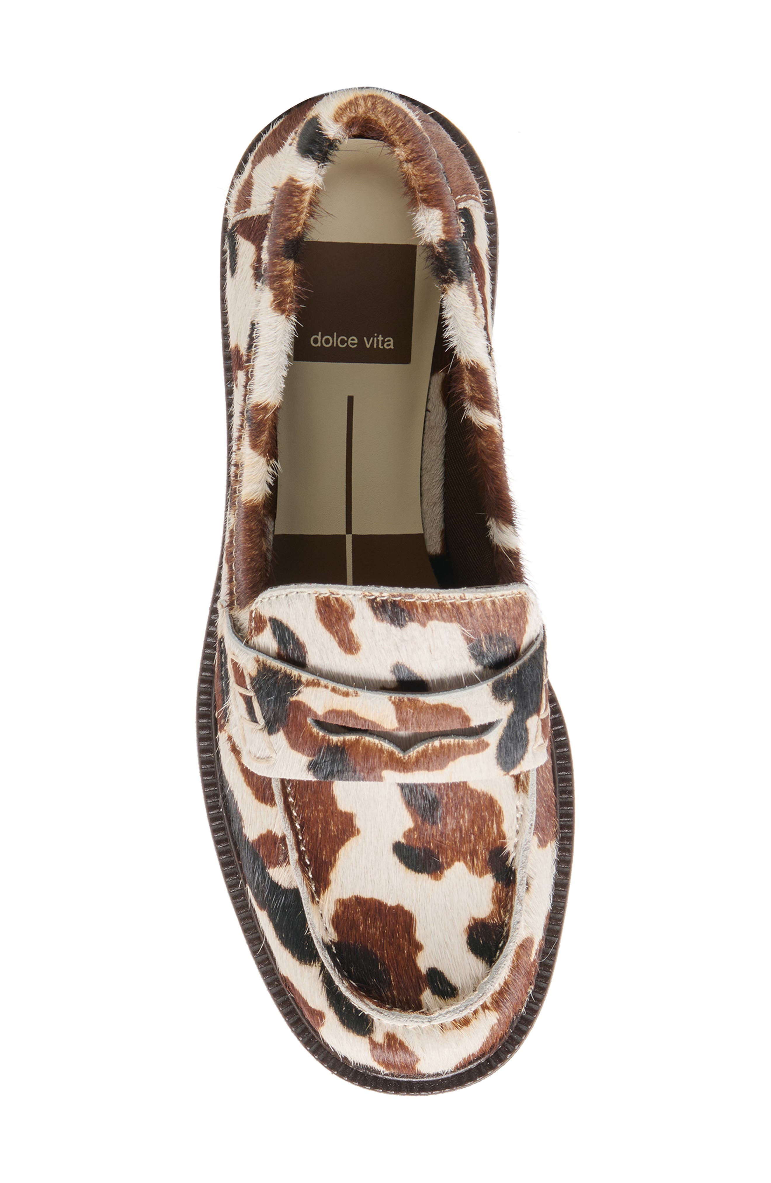 Dolce Vita Tiggy Penny Loafer, Alternate, color, Cocoa Taurus Calf Hair