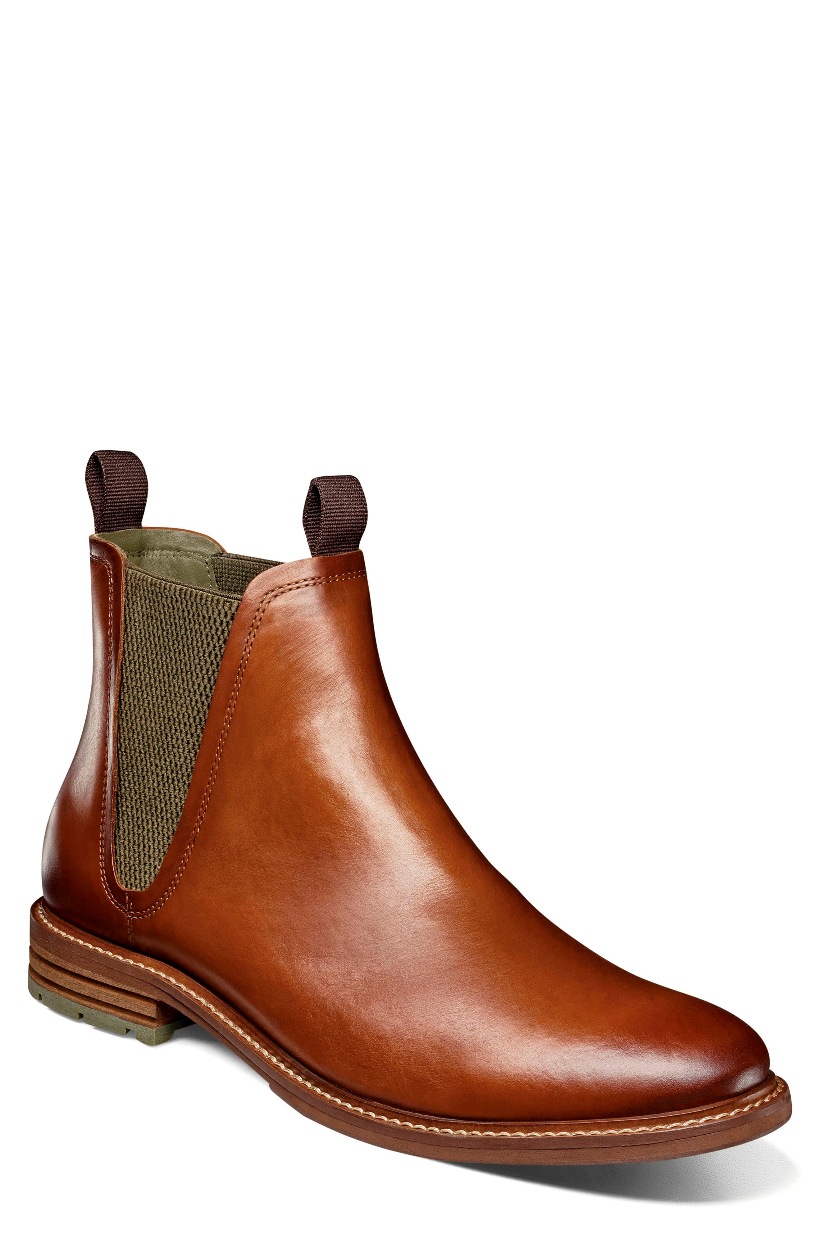 Stacy Adams Isaacson Chelsea Boot, Main, color, Cognac