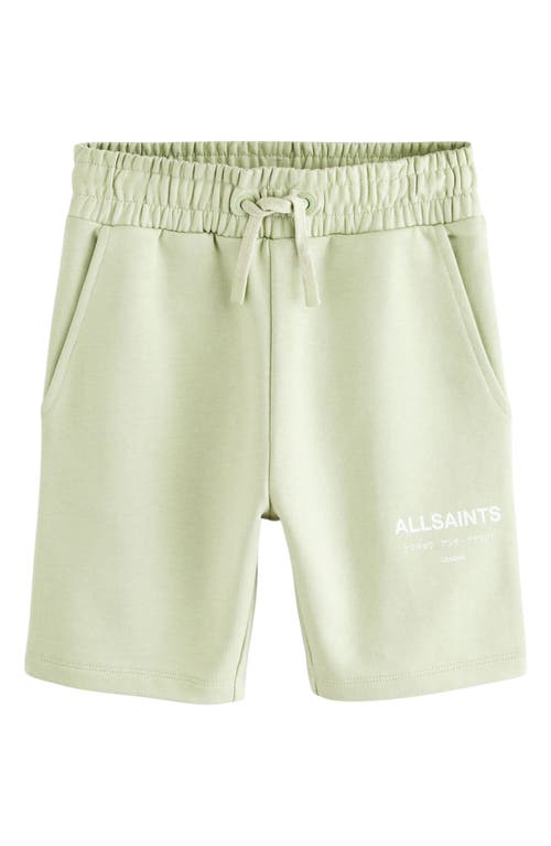 Smallsaints By Allsaints Kids' Underground Logo Sweat Shorts In Green