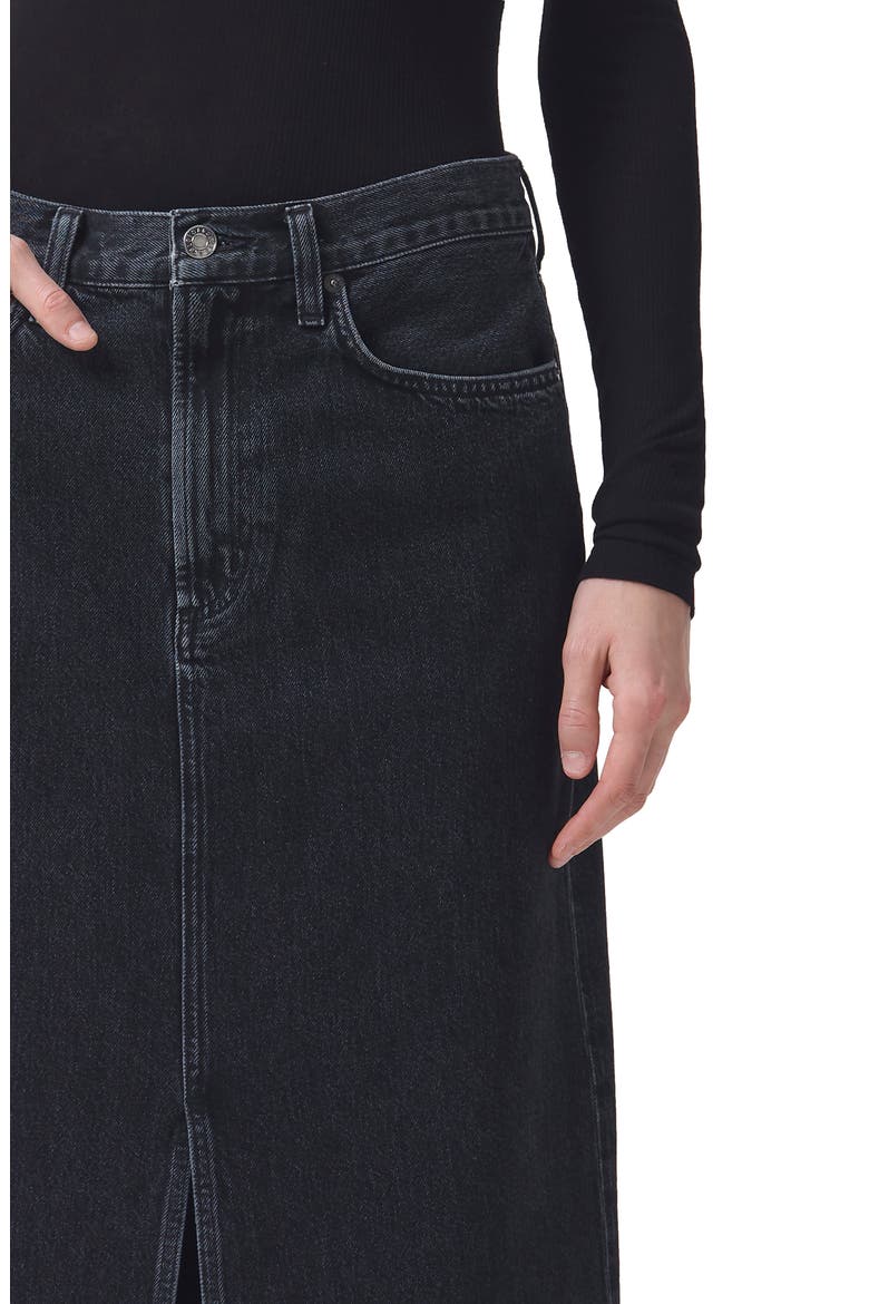 Leif Longline Denim Skirt, Alternate, color, SPIDER