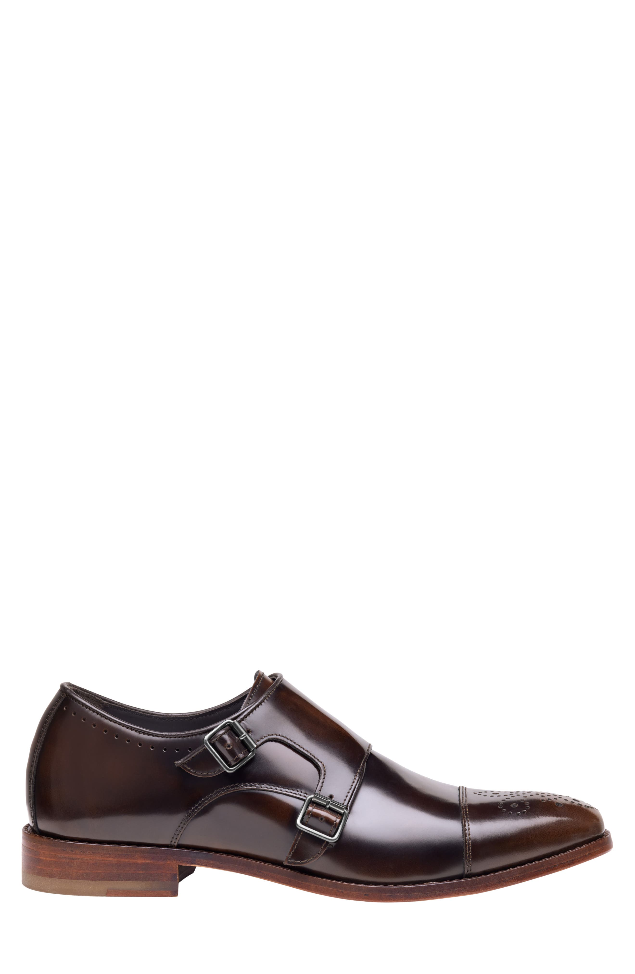 Arrister Double Monk Strap Shoe, Alternate, color, MAHOGANY ITALIAN FULL GRAIN