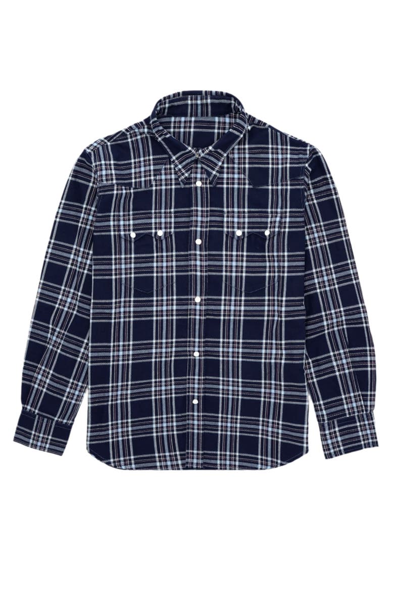 Fortela Smith Texan Shirt, Main, color, Dark Blue Check