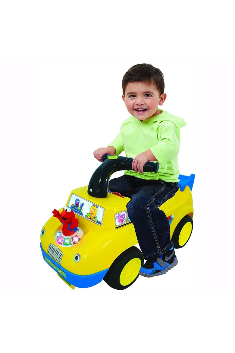 Sesame Street Elmo School Bus Light & Sound Activity Rideon, Alternate, color, Multicolored