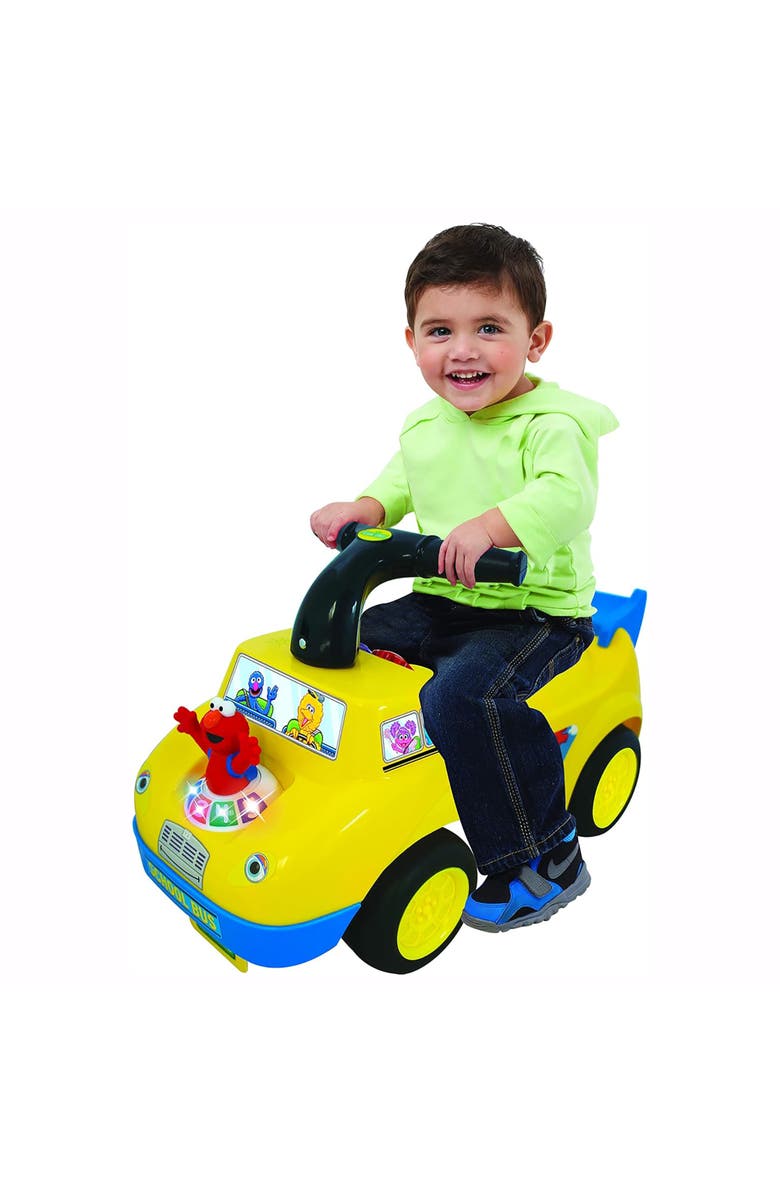 Kiddieland Sesame Street Elmo School Bus Light 
Sound Activity Rideon, Alternate, color, Multicolored