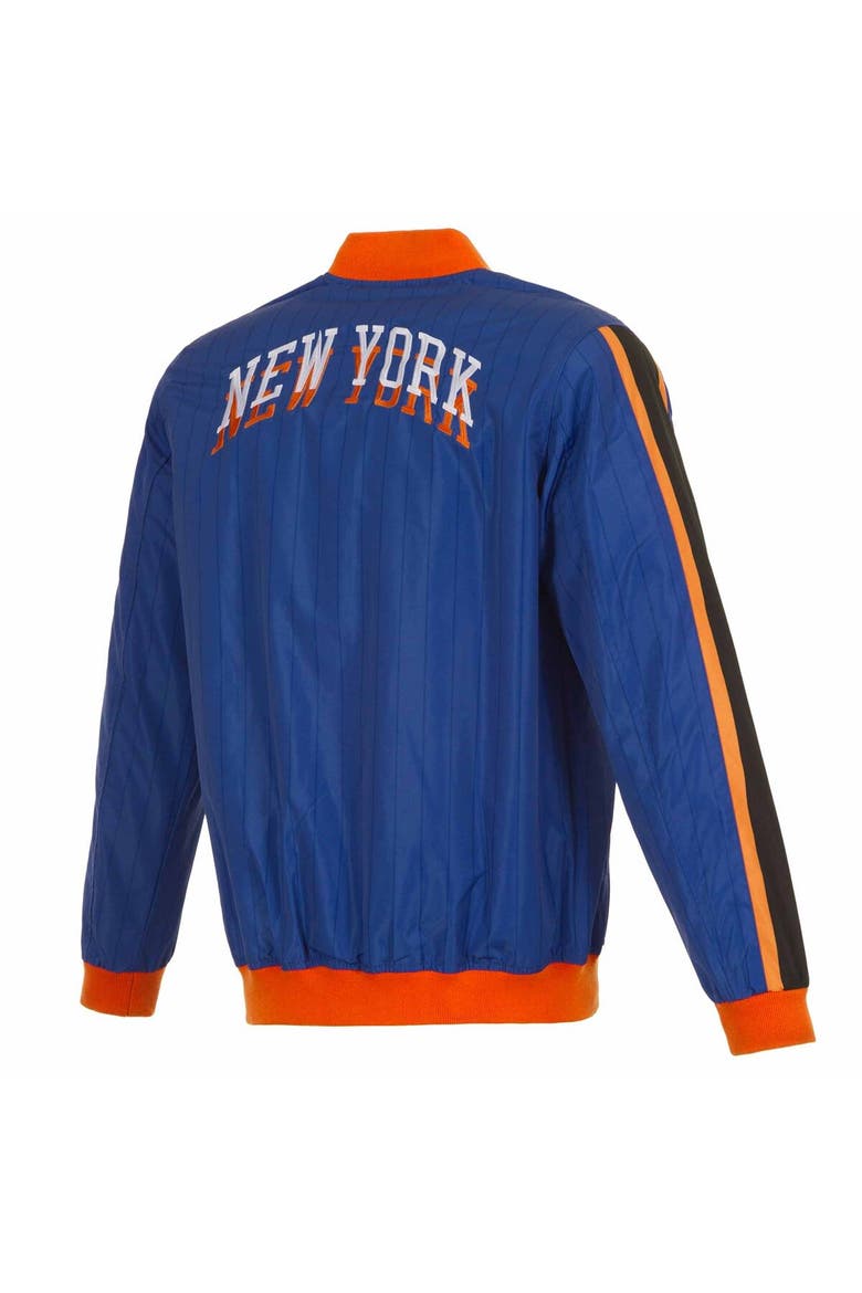 Men's JH Design Royal New York Knicks 2023/24 City Edition Full-Zip Bomber Jacket, Alternate, color, Royal