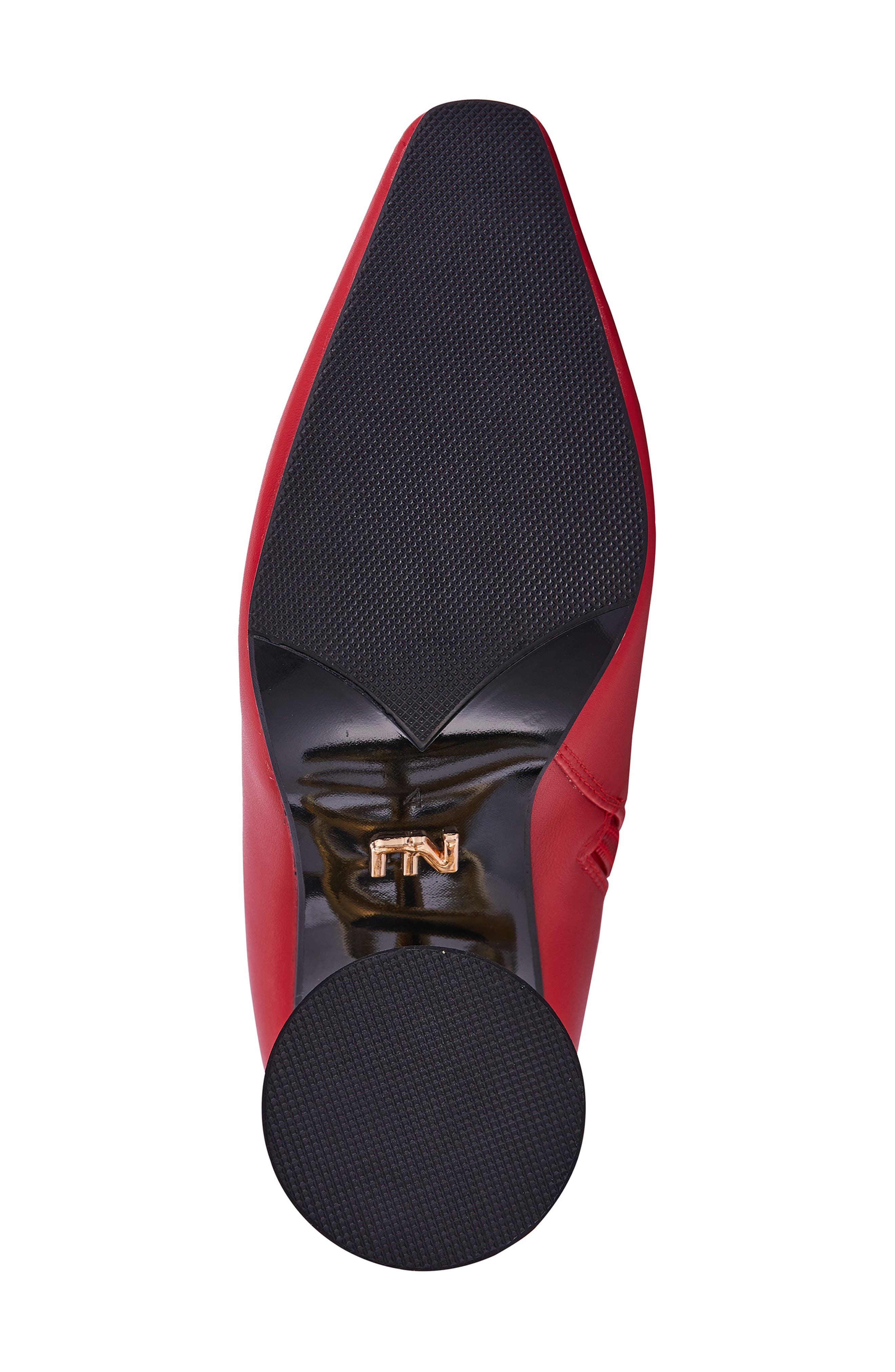 Slinky Coiled Heel Boot, Alternate, color, RED