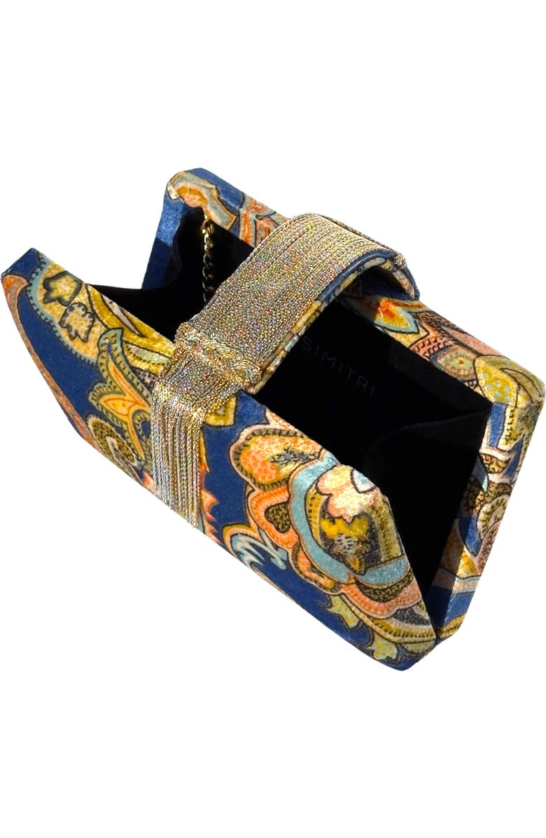 Simitri Velvet Fringe Clutch, Alternate, color, Paisley