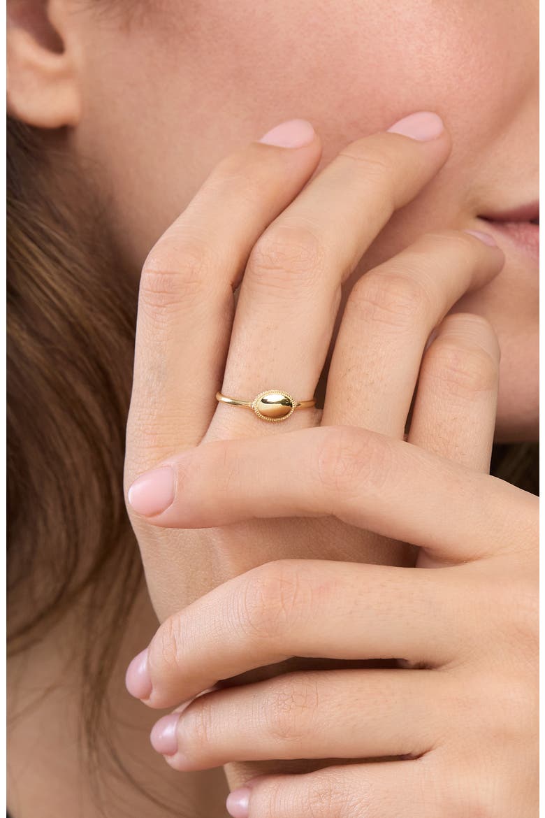 14K Yellow Gold Oval Stackable Ring, Alternate, color, 14K YELLOW GOLD