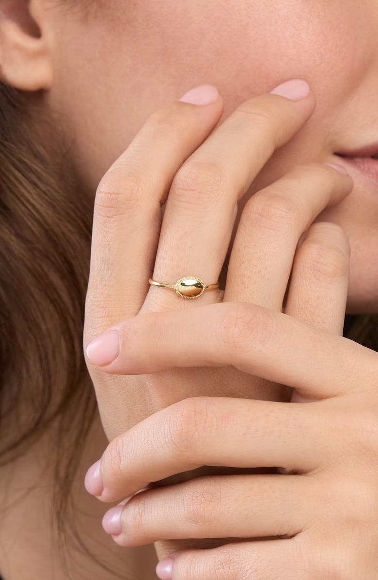 Bony Levy 14K Yellow Gold Oval Stackable Ring, Alternate, color, 14K Yellow Gold