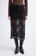 Rabanne Sheer Lace Midi Skirt