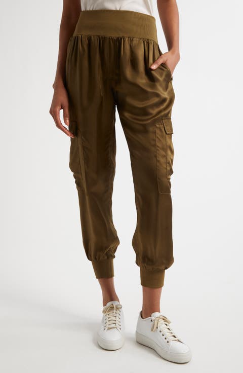 Giles Cupro Crop Cargo Joggers
