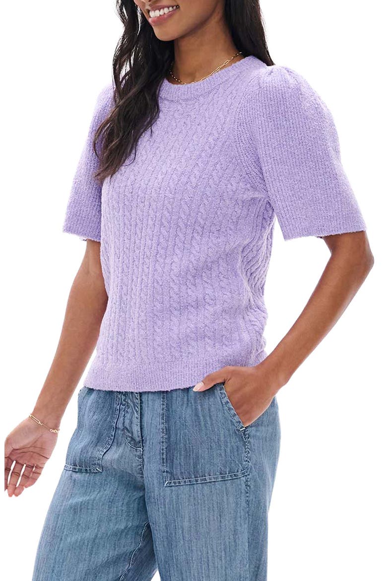 Emerson Cable Knit Boucle Sweater, Alternate, color, LILAC