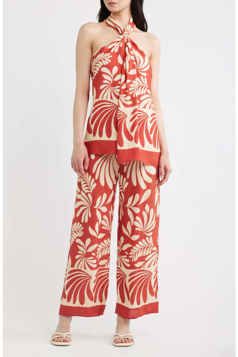 Acacia Wide Leg Pants, Alternate, color, RED