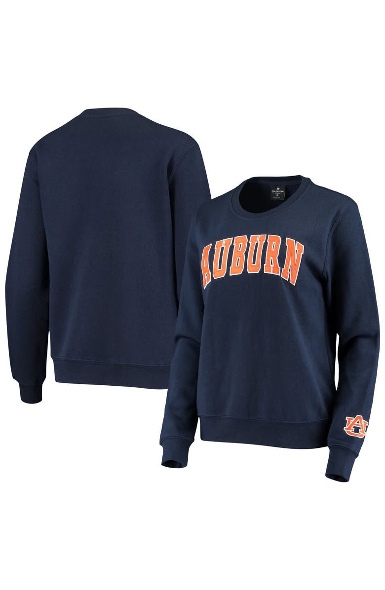 COLOSSEUM Women's Colosseum Navy Auburn Tigers Campanile Pullover Sweatshirt, Main, color, Navy