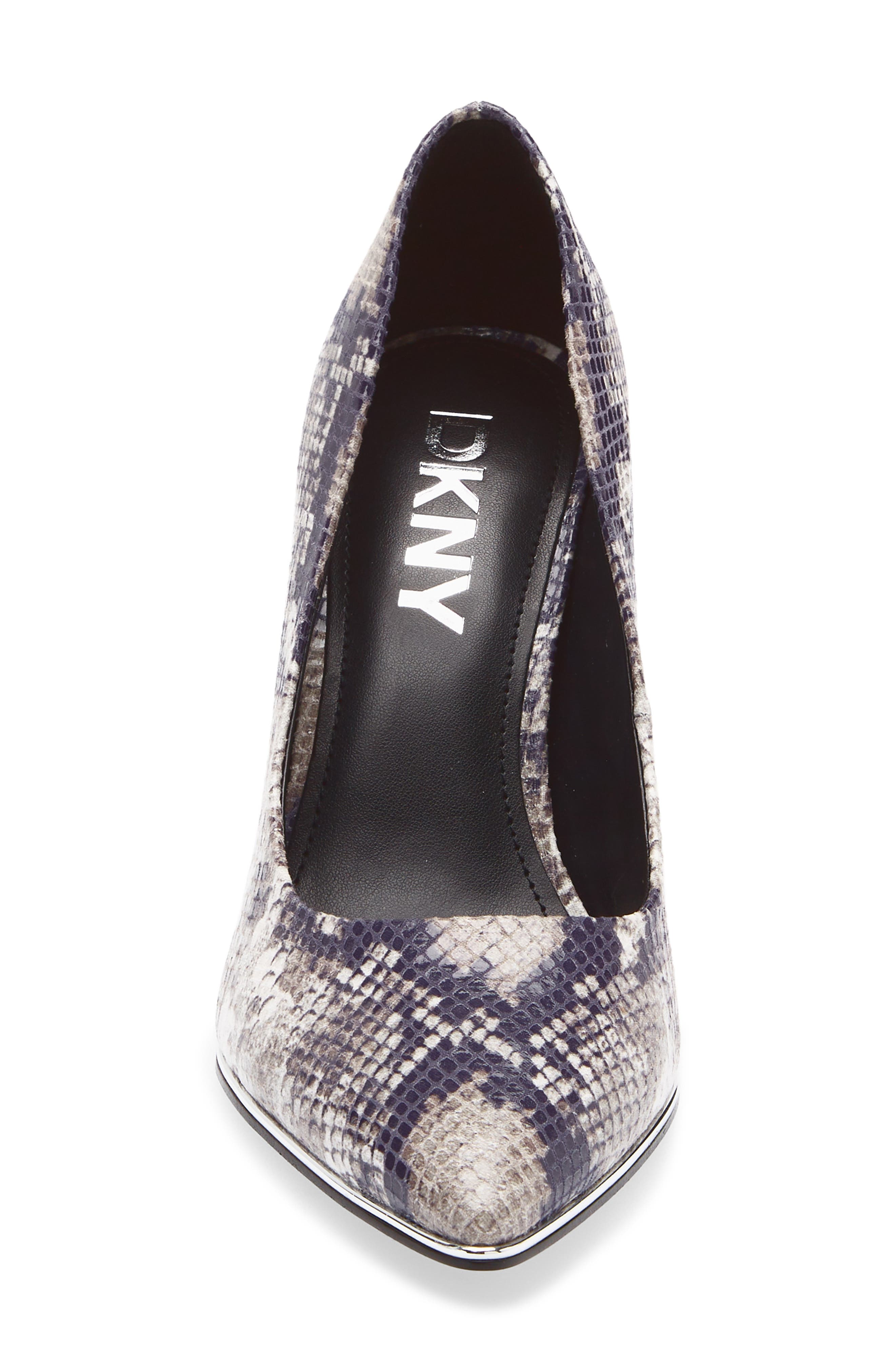 DKNY Preston Snakeskin Print Pump, Alternate, color, Morel