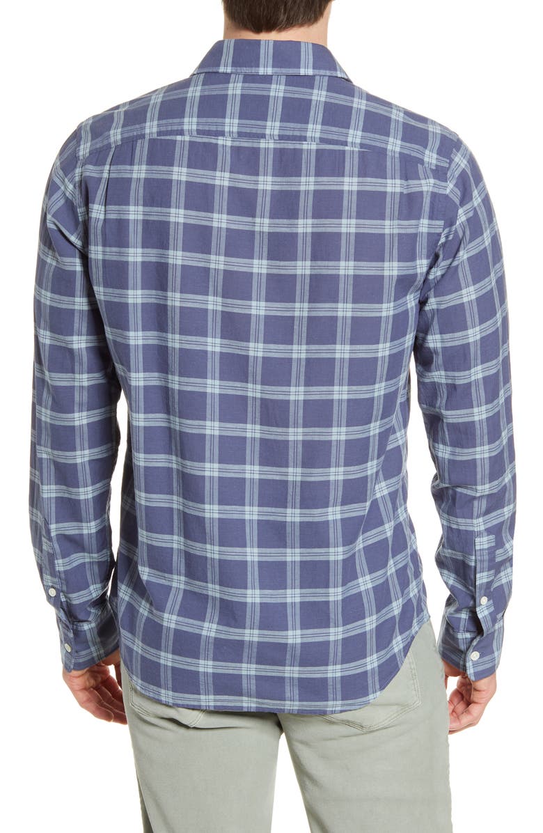 Faherty Cloud Summer Blend Check Button-Up Shirt, Alternate, color,