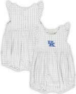 GARB Girl's Infant Garb Gray Kentucky Wildcats Cara Gingham Ruffled Bodysuit
