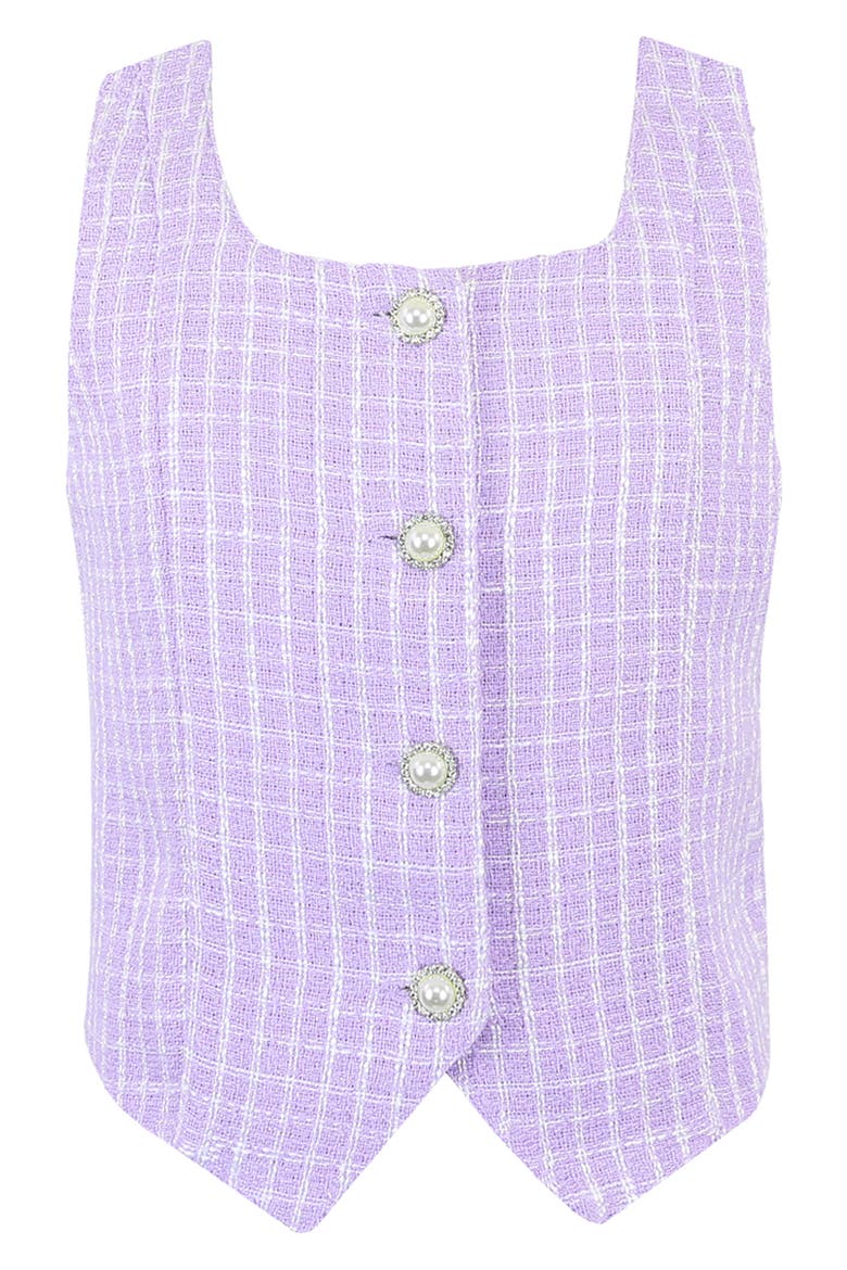 Kids' Bouclé Vest & Shorts Set, Alternate, color, LILAC