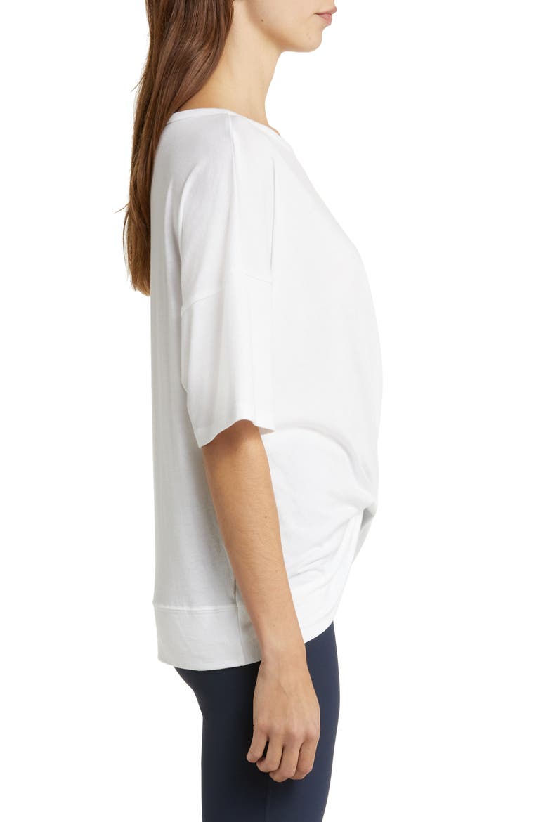 Twist Front T-Shirt, Alternate, color, WHITE