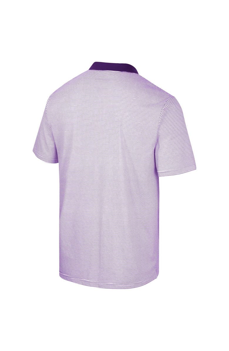 COLOSSEUM Men's Colosseum Purple/White Clemson Tigers Print Stripe Polo, Alternate, color, Purple