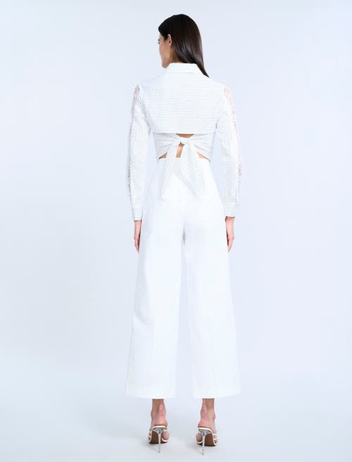 Bcbg High Waist Cropped Pant In White