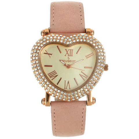Valentine Heart Shape Suede Watch- 40MM