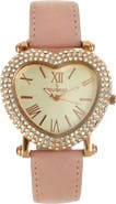 Peugeot Valentine Heart Shape Suede Watch- 40MM