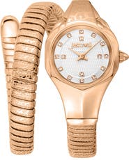Just Cavalli Coiled Snake Bracelet Watch, 22mm x 35mm