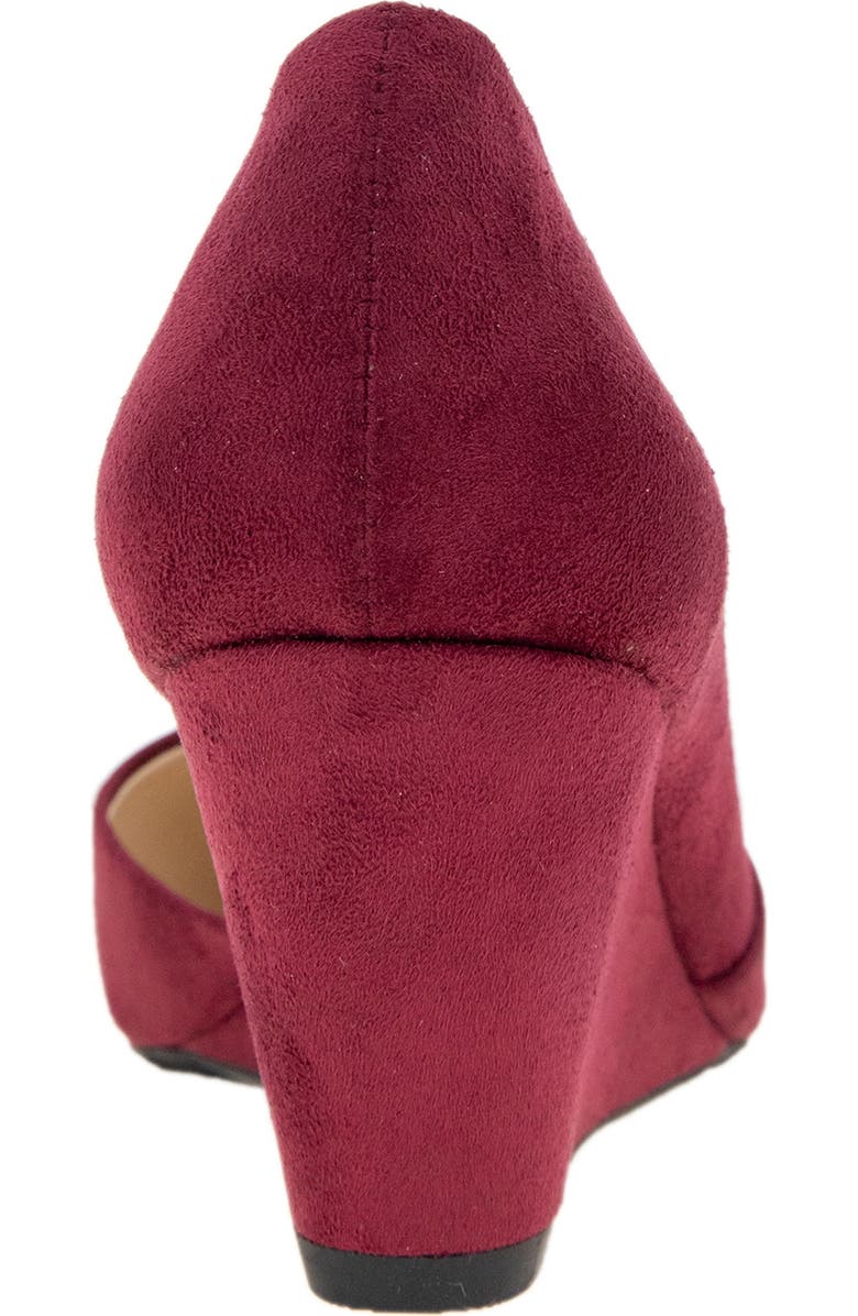 Reaction Kenneth Cole Eltinn Wedge Pump, Alternate, color, Burgundy Micro