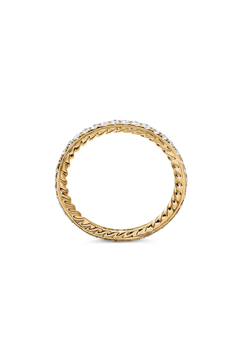 DY Eden Band Ring in 18K Yellow Gold with Pavé Diamonds, Alternate, color, GOLD