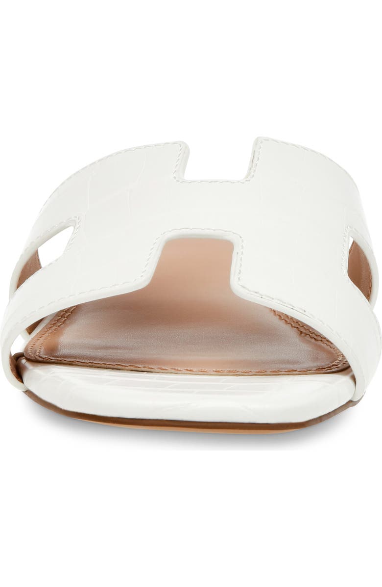Steven New York Hutchy Croc Embossed Sandal, Alternate, color, White Croco