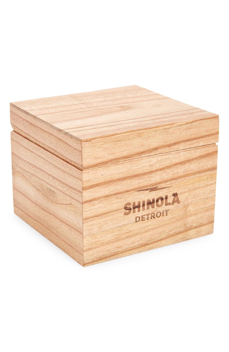 Shinola Runwell Leather Strap Watch, 47mm, Alternate, color, 