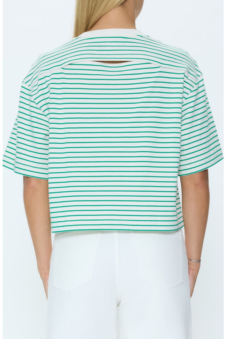 Mae Stripe Boxy Crop T-Shirt, Alternate, color, VERT STRIPE