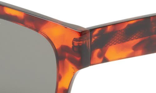 Eyebobs Square Off 47mm Small Polarized Square Sunglasses In Red Orange Tortoise