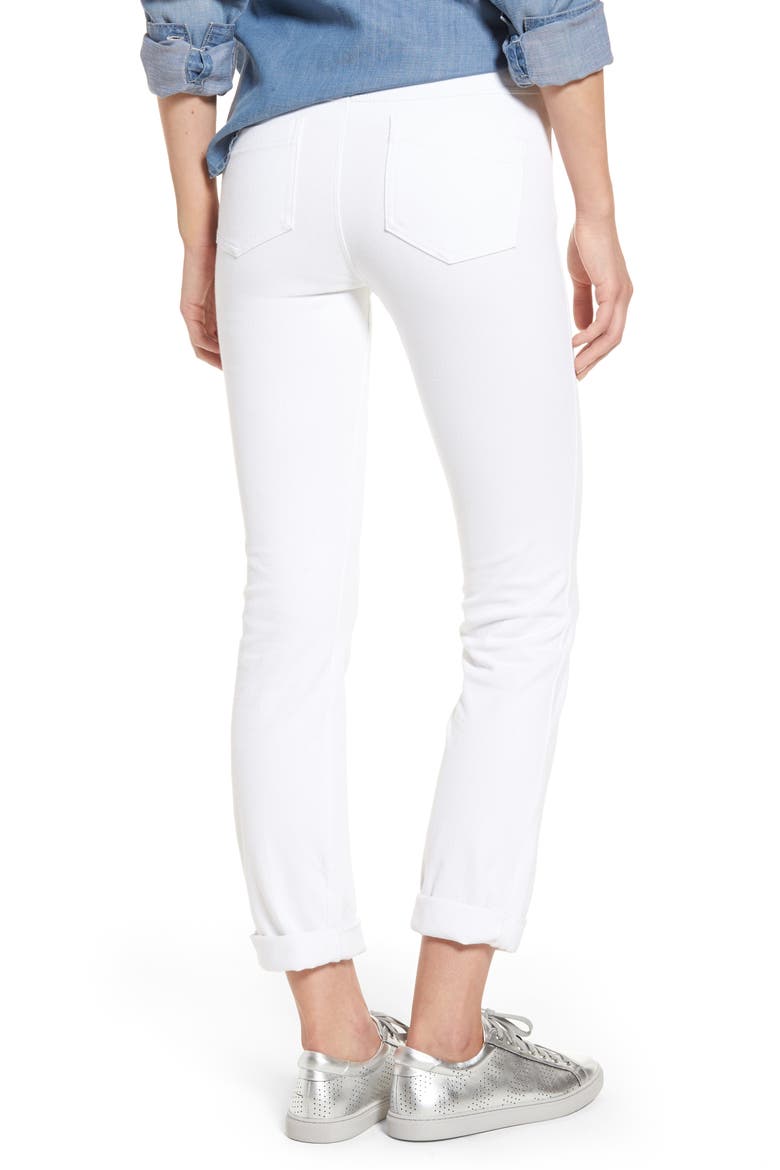 'Lyssentials Boyfriend High Rise Denim Jeans, Alternate, color, WHITE